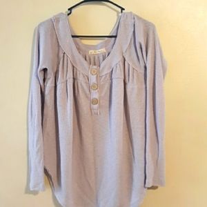 Free People lilac Must-Have long sleeve thermal tunic top